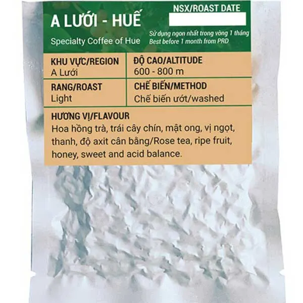 후에 특산 커피 - 건식 가공 Arabica Catimor A Luoi 18g